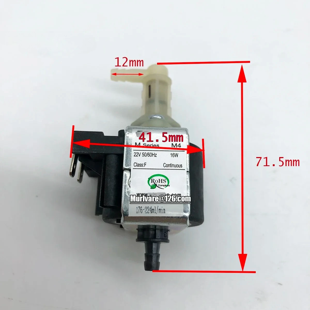 Suitable for hanging ironing machine steam mop cleaning machine electromagnetic pump 176-224ml/min M series M4 22V16w
Suitable for hanging ironing machine steam mop cleaning machine electromagnetic pump 176-224ml/min M series M4 22V16w