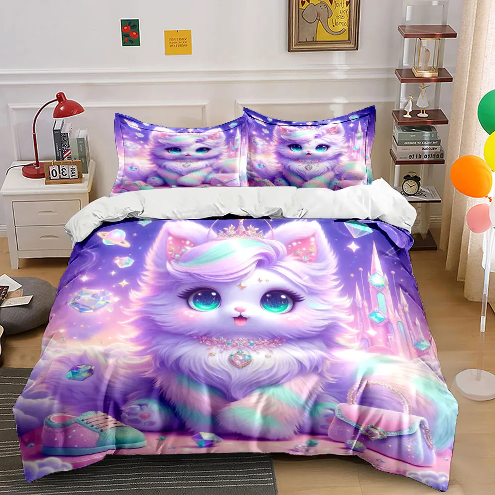 Dreamy colorful cat with magic gems Printed Duvet Cover Set1 Duvet Cover+2 PillowcaseMulti Size Bedroom Bedding Decor
Dreamy colorful cat with magic gems Printed Duvet Cover Set1 Duvet Cover+2 PillowcaseMulti Size Bedroom Bedding Decor