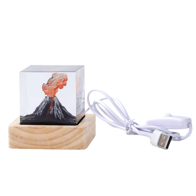 Ночной светильник извержения вулканического вулкана, USB, имитация эффекта извержения вулкана, лавовая лампа вулкана для домашнего декора гостиной-Y96A 
Ночной светильник извержения вулканического вулкана, USB, имитация эффекта извержения вулкана, лавовая лампа вулкана для домашнего декора гостиной-Y96A