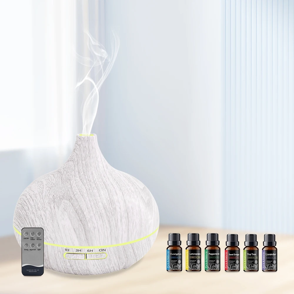 Relax & Refresh with 550ml Wood Grain Essential Oil Diffuser Ultrasonic Aromatherapy Humidifier, Remote Control & 6 Oil Bottles
Relax & Refresh with 550ml Wood Grain Essential Oil Diffuser Ultrasonic Aromatherapy Humidifier, Remote Control & 6 Oil Bottles