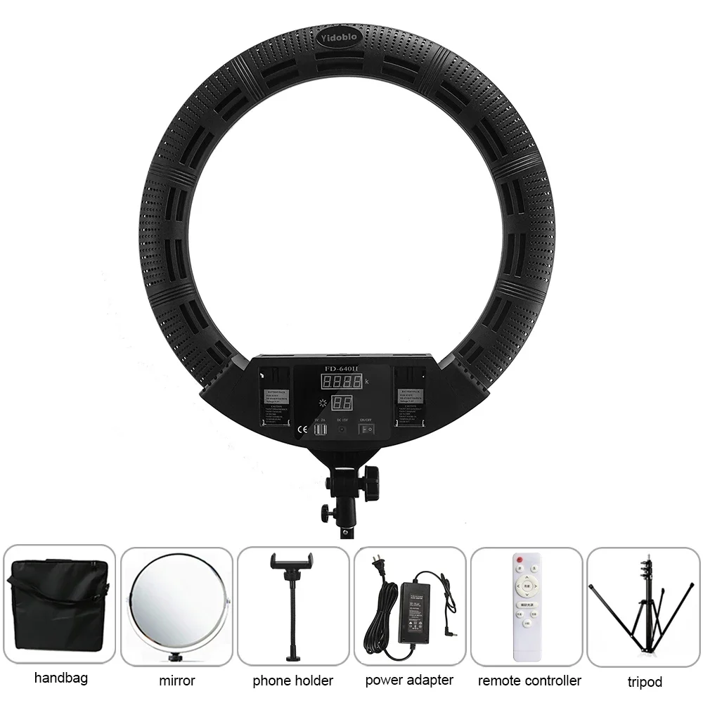 100w LED Ring Lamp Light With Tripod Yidoblo FD-640II 22 Inch Bi-color Photography Lighting Photo Studio Light Video Lighting
100w LED Ring Lamp Light With Tripod Yidoblo FD-640II 22 Inch Bi-color Photography Lighting Photo Studio Light Video Lighting