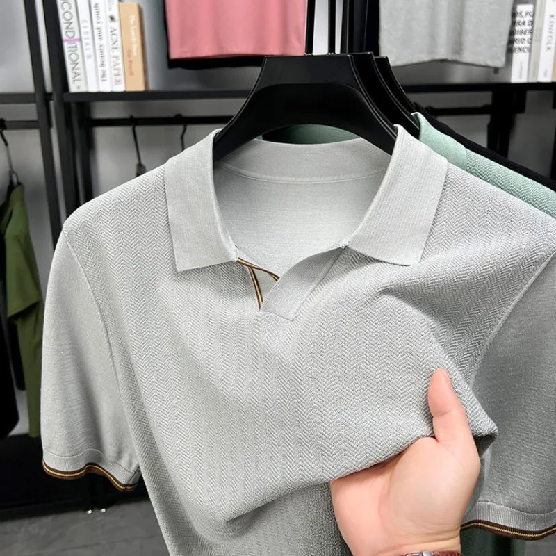 Men's Polo Shirts T Shirt Breathable Luxe Silk Blend Old Money Short Sleeve Casual Summer Knitwear Premium
Men's Polo Shirts T Shirt Breathable Luxe Silk Blend Old Money Short Sleeve Casual Summer Knitwear Premium