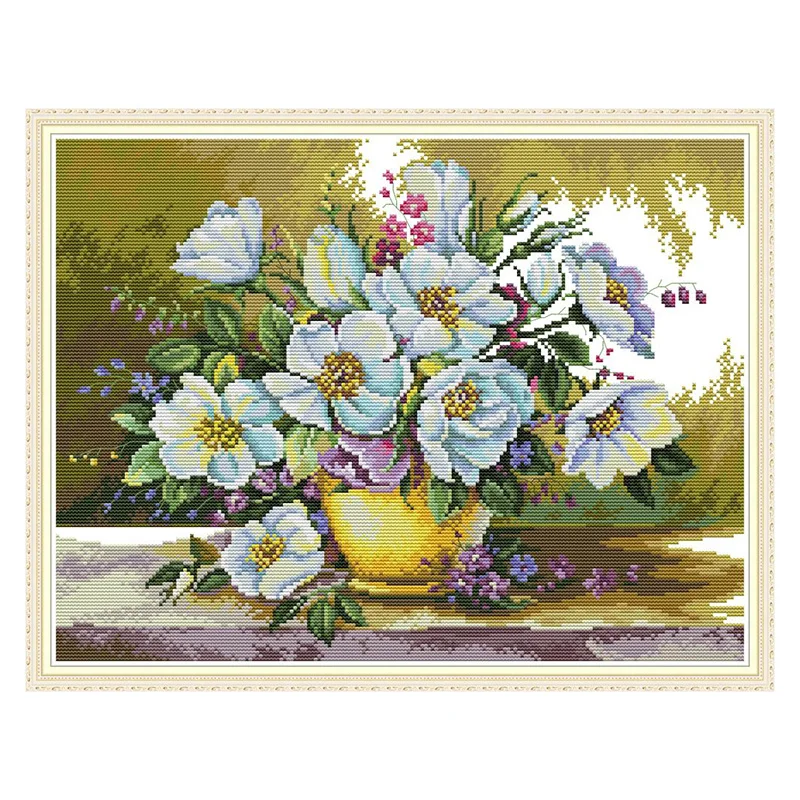 White flower Printed Cross Stitch Kit Stamped Pattern Counted 11CT 14CT Handmade Needlework Embroidery Decor Art Decor
White flower Printed Cross Stitch Kit Stamped Pattern Counted 11CT 14CT Handmade Needlework Embroidery Decor Art Decor
