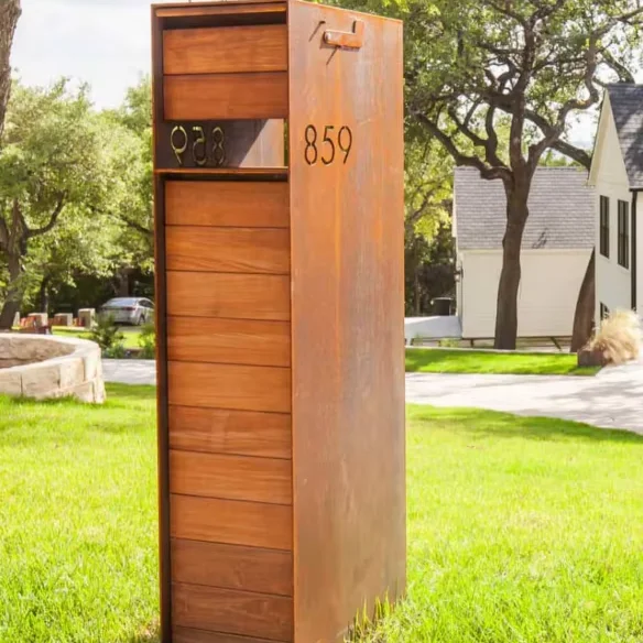 Outdoor Freestanding Mailbox Weather Resistant Corten Steel Letter Box
Outdoor Freestanding Mailbox Weather Resistant Corten Steel Letter Box