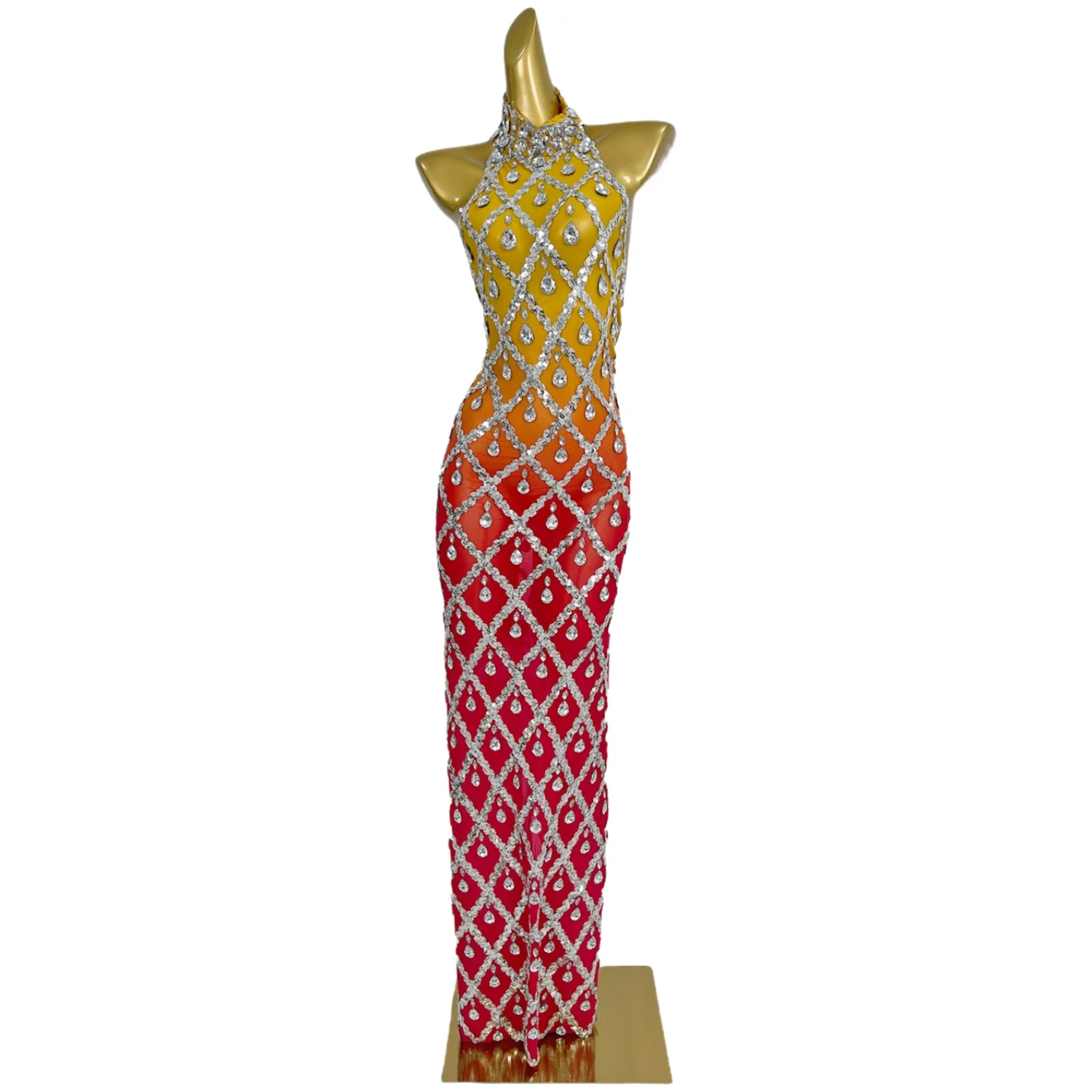 Haute Couture Sparkly Rhinestone Women's Elegant Evening Dress Party Nightclub Bodycon Maxi Dress Wedding Prom Gown Drag Queen
Haute Couture Sparkly Rhinestone Women's Elegant Evening Dress Party Nightclub Bodycon Maxi Dress Wedding Prom Gown Drag Queen