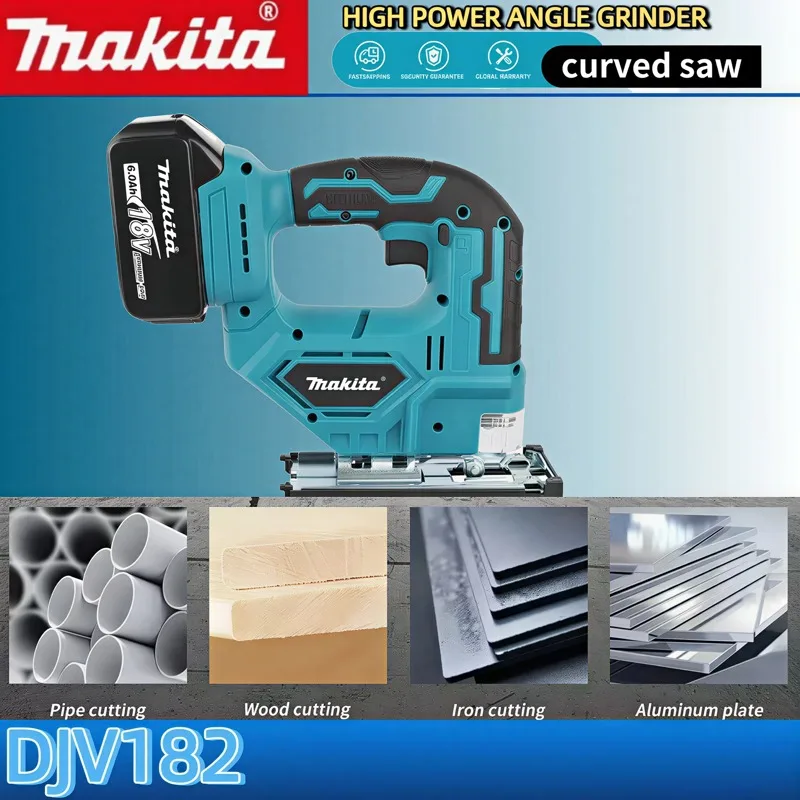 Makita DJV182Z 340W Brushless Jigsaw 18V Without Battery with Saw Blade Cordless Barrel Handle Portable Carpenter Power Tool
Makita DJV182Z 340W Brushless Jigsaw 18V Without Battery with Saw Blade Cordless Barrel Handle Portable Carpenter Power Tool