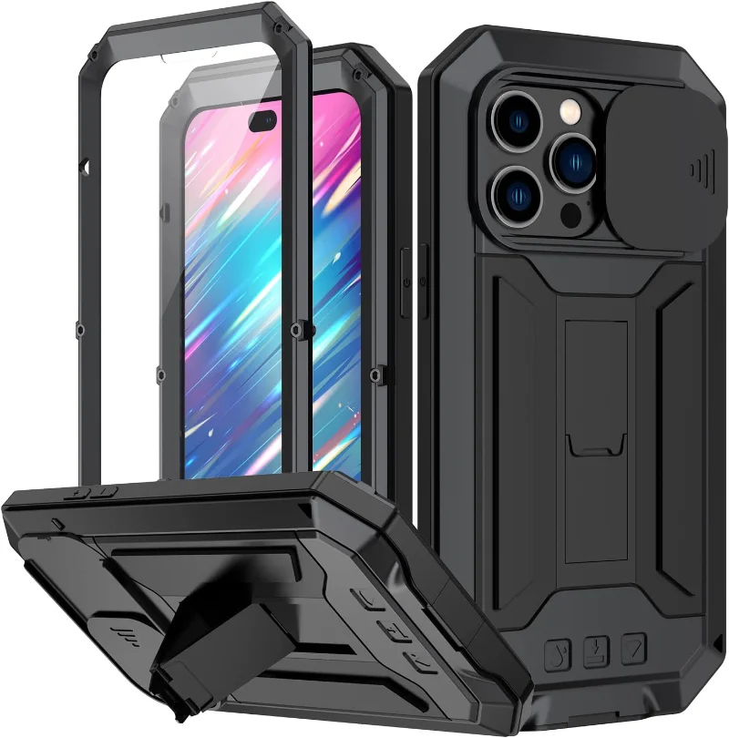 Сверхмощный Алюминиевый металлический чехол в стиле милитари для iPhone 14 Pro Max 14 Plus, полноразмерный ударопрочный чехол с защитой экрана камеры
Сверхмощный Алюминиевый металлический чехол в стиле милитари для iPhone 14 Pro Max 14 Plus, полноразмерный ударопрочный чехол с защитой экрана камеры
