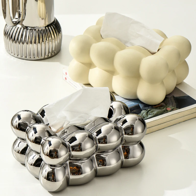 Light Luxury Wind Ball Ceramic Tissue Box Silver Tissue Box Cute Tissue Storage Box Home Living Room Decoration Accessories
Light Luxury Wind Ball Ceramic Tissue Box Silver Tissue Box Cute Tissue Storage Box Home Living Room Decoration Accessories