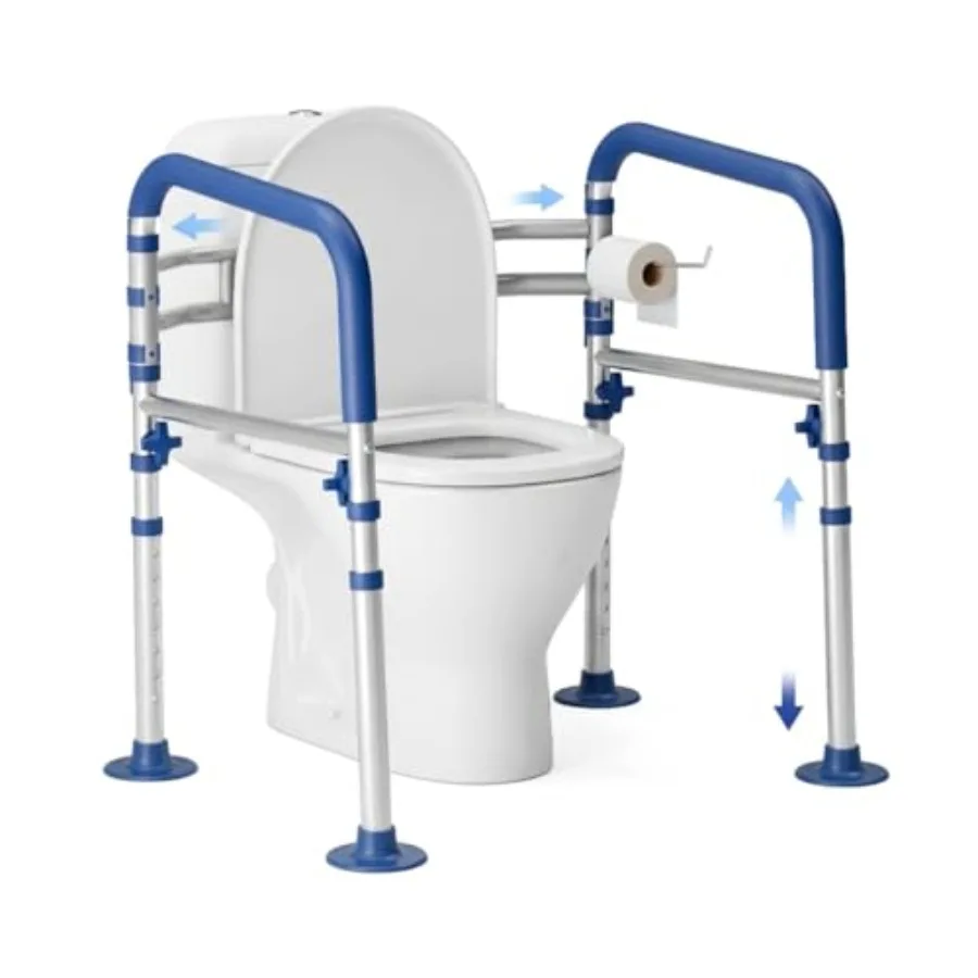 Foldable Toilet Safety Rails for Seniors, Adjustable Toilet Safety Frame and Rails, Toilet Handles for Elderly and Disabled, Fi
Foldable Toilet Safety Rails for Seniors, Adjustable Toilet Safety Frame and Rails, Toilet Handles for Elderly and Disabled, Fi