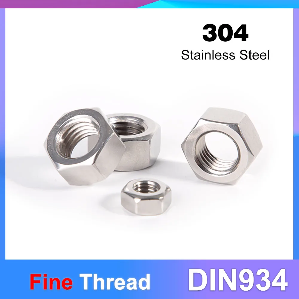 DIN934 A2-70 304 Шестигранная гайка из нержавеющей стали с тонкой резьбой M6 M8 M10 M12 M14 M16
DIN934 A2-70 304 Шестигранная гайка из нержавеющей стали с тонкой резьбой M6 M8 M10 M12 M14 M16