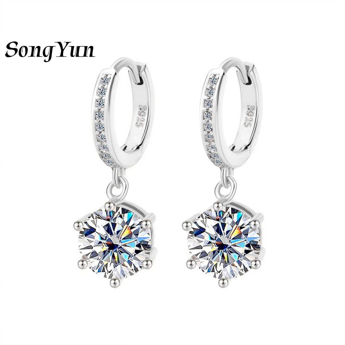 SONGYUN Luxury Jewelry 925 Sterling Silver Earrings Moissanite Diamond Drop Office for Her Rhodium Plated SYT Patent Earring
SONGYUN Luxury Jewelry 925 Sterling Silver Earrings Moissanite Diamond Drop Office for Her Rhodium Plated SYT Patent Earring