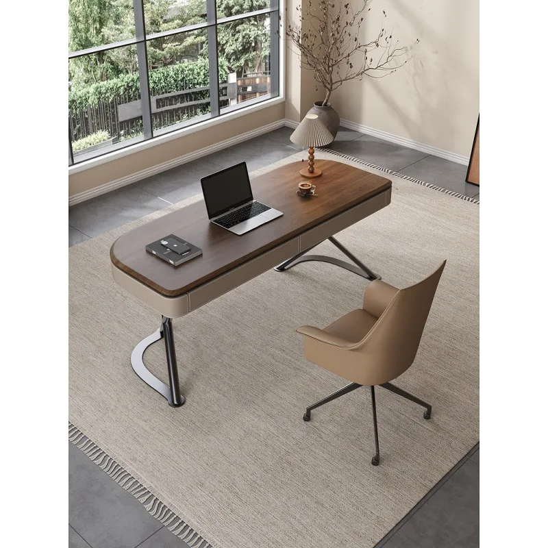 Desk high-end solid wood desk lamp luxury modern simple saddle leather home study bedroom walnut leather office
Desk high-end solid wood desk lamp luxury modern simple saddle leather home study bedroom walnut leather office