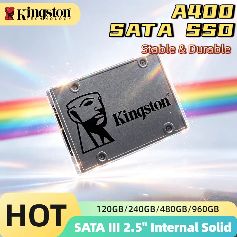 Kingston A400 Internal SSD 120GB 240GB 480GB 960GB 2.5 Inch SATA III Solid State Drive for Laptop Desktop PC Pro Unit
Kingston A400 Internal SSD 120GB 240GB 480GB 960GB 2.5 Inch SATA III Solid State Drive for Laptop Desktop PC Pro Unit