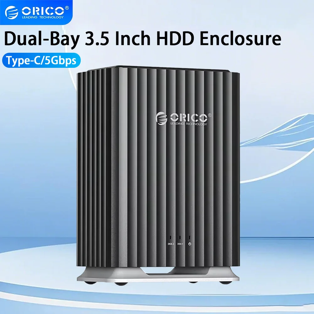 ORICO Dual Bay 2.5/3.5 Inch HDD Enclosure for 3.5" 2.5'' HDD/SSD Disk USB3.1 Type-C to SATA3.0 Storage Hard Drive Enclosure
ORICO Dual Bay 2.5/3.5 Inch HDD Enclosure for 3.5" 2.5'' HDD/SSD Disk USB3.1 Type-C to SATA3.0 Storage Hard Drive Enclosure