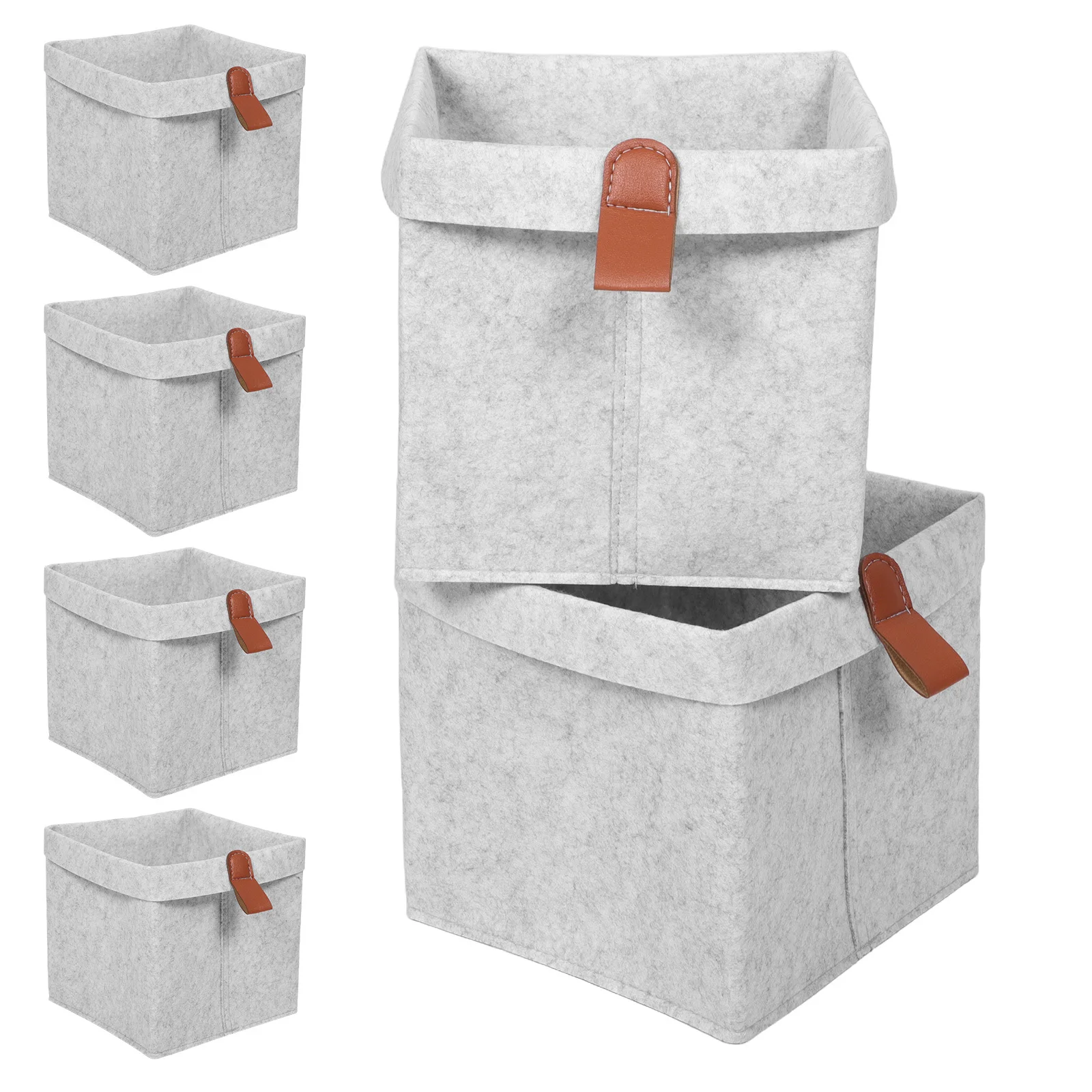 6Pcs Foldable Felt Storage Bins Cube Organizer Boxes Space Saving for Home Office Bedroom Wardrobe Laundry Light Grey
6Pcs Foldable Felt Storage Bins Cube Organizer Boxes Space Saving for Home Office Bedroom Wardrobe Laundry Light Grey