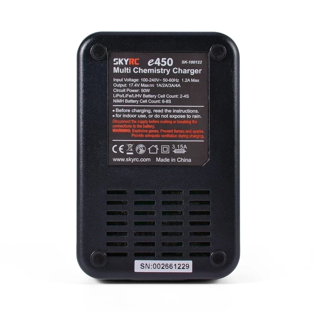 SKYRC E450 Smart Balance Charger Compatible with 2S-4S LiPo LiFe LiHV NiMH Batteries
SKYRC E450 Smart Balance Charger Compatible with 2S-4S LiPo LiFe LiHV NiMH Batteries