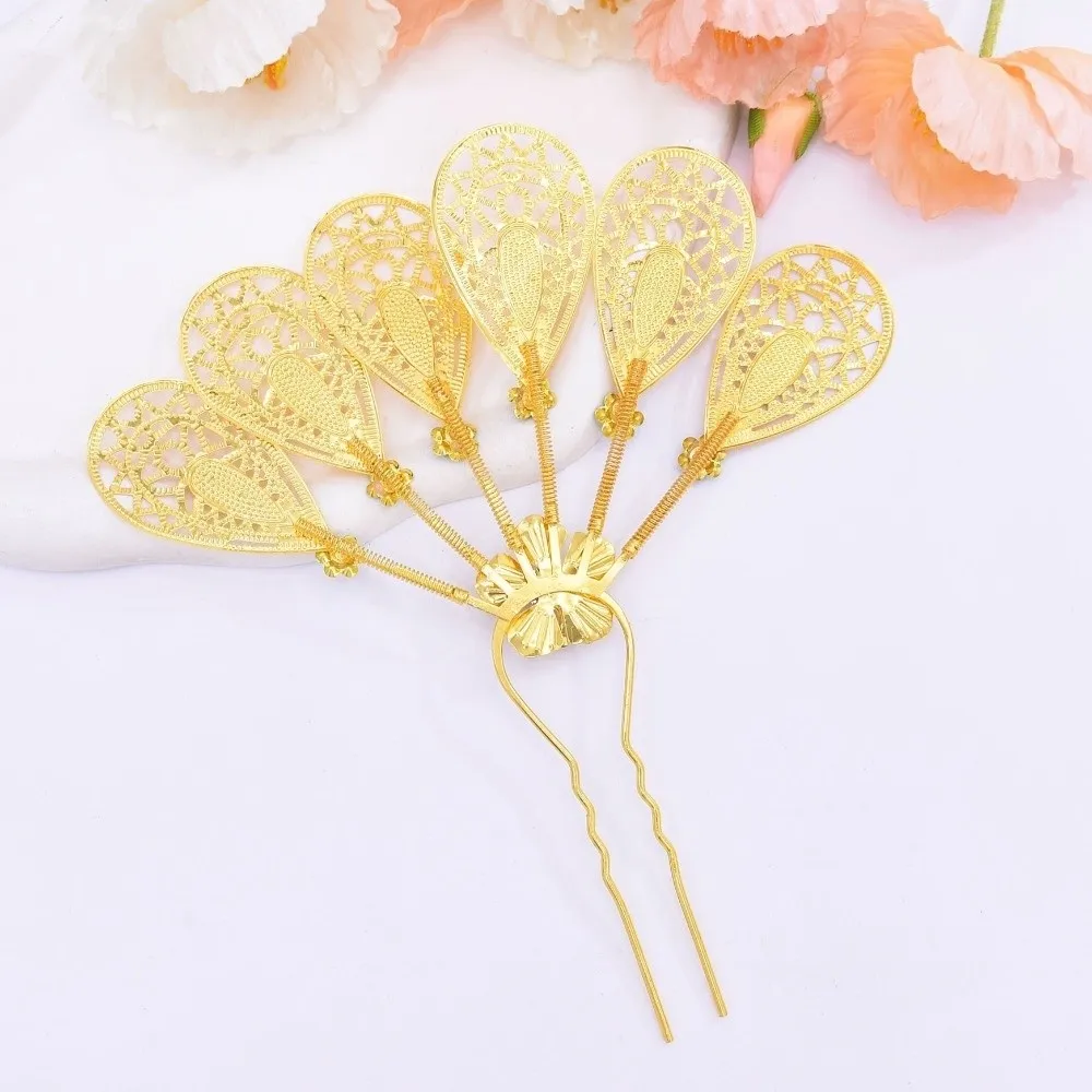 Charm Golden Rhinestone Flower Hairpin Metal Hollow Thai Style Leaf Hair Stick Silver Alloy Ethnic Headdress Jewelry Party
Charm Golden Rhinestone Flower Hairpin Metal Hollow Thai Style Leaf Hair Stick Silver Alloy Ethnic Headdress Jewelry Party