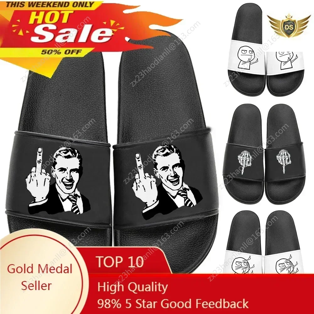 Middle finger Unisex Slippers Printing Home Slippers Thick Sole Sandals Women men Shoes Ladies Flip Flops Indoor Flat
Middle finger Unisex Slippers Printing Home Slippers Thick Sole Sandals Women men Shoes Ladies Flip Flops Indoor Flat