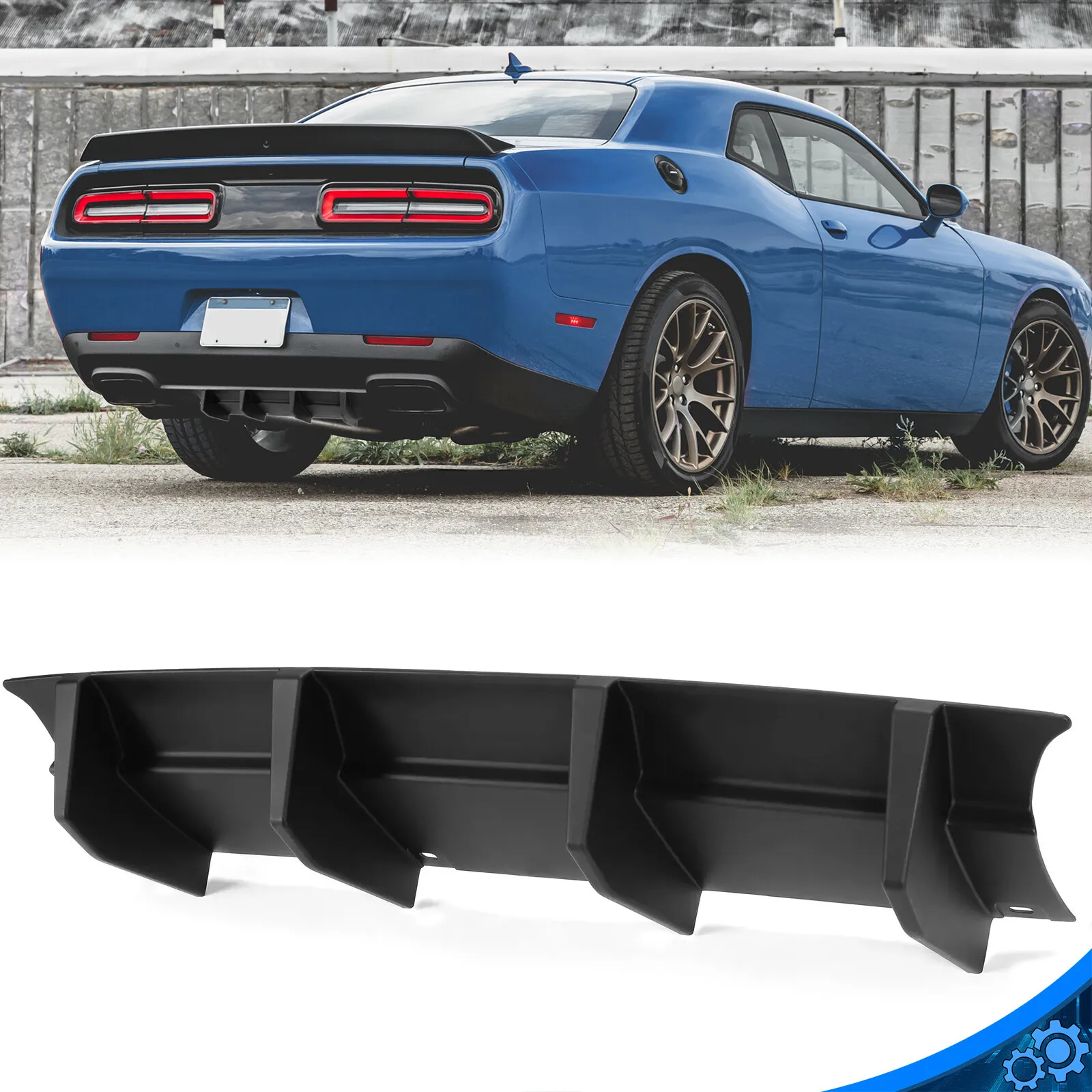 Matte Black Rear Bumper Lip Diffuser Shark Fins Fits 15-23 Dodge Challenger SRT
Matte Black Rear Bumper Lip Diffuser Shark Fins Fits 15-23 Dodge Challenger SRT