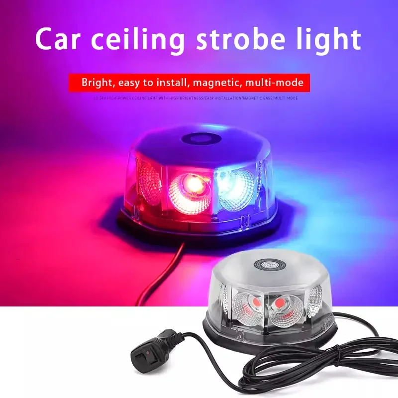 Car Ceiling Flashing Light Warning Light Roof LED Magnetic Strobe Lamp Red Blue Yellow 12V 24V Multiple Mode Vehicle Safe Signal
Car Ceiling Flashing Light Warning Light Roof LED Magnetic Strobe Lamp Red Blue Yellow 12V 24V Multiple Mode Vehicle Safe Signal