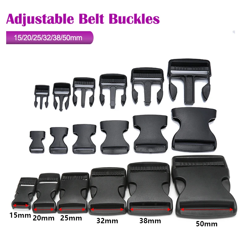 Adjustable Belt Buckles 15/20/25/32/38/50mm Plastic Hardware Dual Side Release Buckles Backpack Belt Bag Parts Strap Webbing
Adjustable Belt Buckles 15/20/25/32/38/50mm Plastic Hardware Dual Side Release Buckles Backpack Belt Bag Parts Strap Webbing