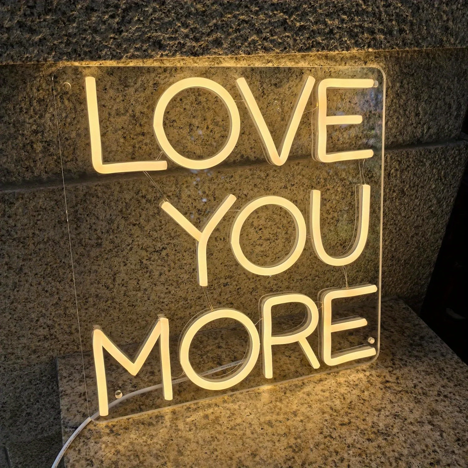 Love You More neon signs, warm white lights, USB powered neon wall art for weddings, birthday gifts.
Love You More neon signs, warm white lights, USB powered neon wall art for weddings, birthday gifts.