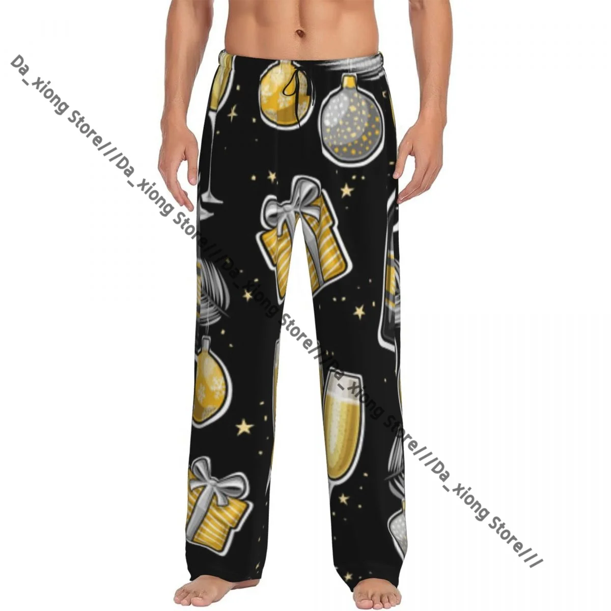 Новогодние висячие шары на елочном узоре, мужские пижамы, пижамы, брюки, брюки для отдыха, штаны для сна
Новогодние висячие шары на елочном узоре, мужские пижамы, пижамы, брюки, брюки для отдыха, штаны для сна