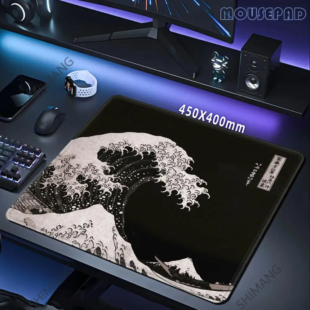 Black Sea Wave small Mouse Pad 450*400mm Extended Gaming Mouse Pad Desktop Pad With Stitched Non-Slip Rubber Base Keyboard
Black Sea Wave small Mouse Pad 450*400mm Extended Gaming Mouse Pad Desktop Pad With Stitched Non-Slip Rubber Base Keyboard