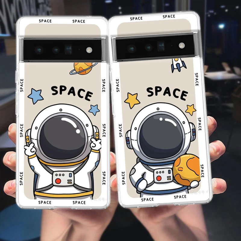 Cute Space Astronaut Cartoon For Google Pixel 8 7 6 Pro Phone Case Soft TPU For Pixel 6A 5 4 5A 4A 3A XL 5G Silicone Clear Cover
Cute Space Astronaut Cartoon For Google Pixel 8 7 6 Pro Phone Case Soft TPU For Pixel 6A 5 4 5A 4A 3A XL 5G Silicone Clear Cover