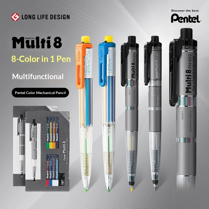 Pentel Art Multi 8-in-1 Mechanical Pencil 8 Colored Pencil Replacement Lead All-in-One for Notes,illustrator Journals Stationery
Pentel Art Multi 8-in-1 Mechanical Pencil 8 Colored Pencil Replacement Lead All-in-One for Notes,illustrator Journals Stationery