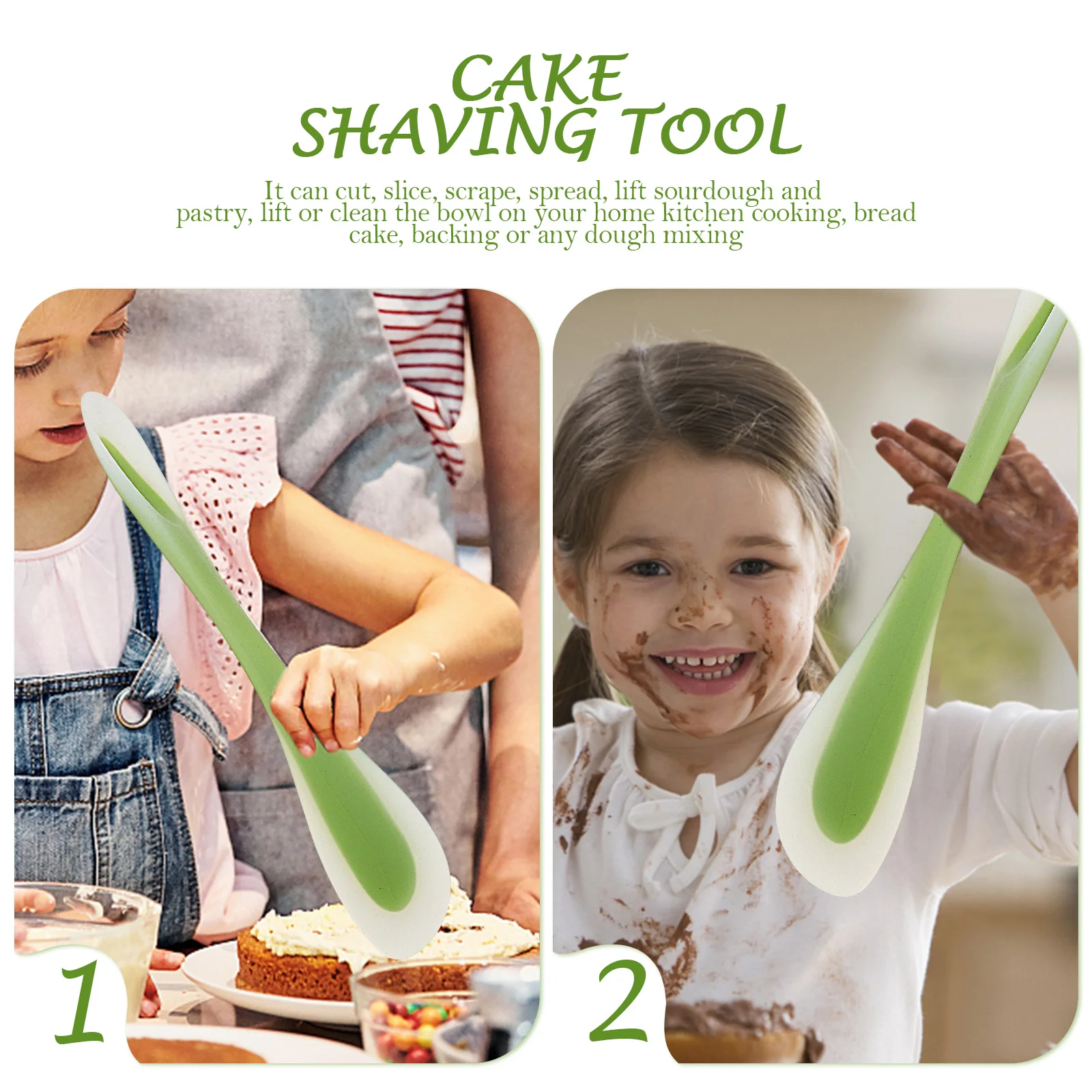 Silicone Dough Scraper Green Multi Purpose Cake Shaving Tool Bread Making Kitchen Spatula Cream Cut Pastry Plate Tool For
Silicone Dough Scraper Green Multi Purpose Cake Shaving Tool Bread Making Kitchen Spatula Cream Cut Pastry Plate Tool For