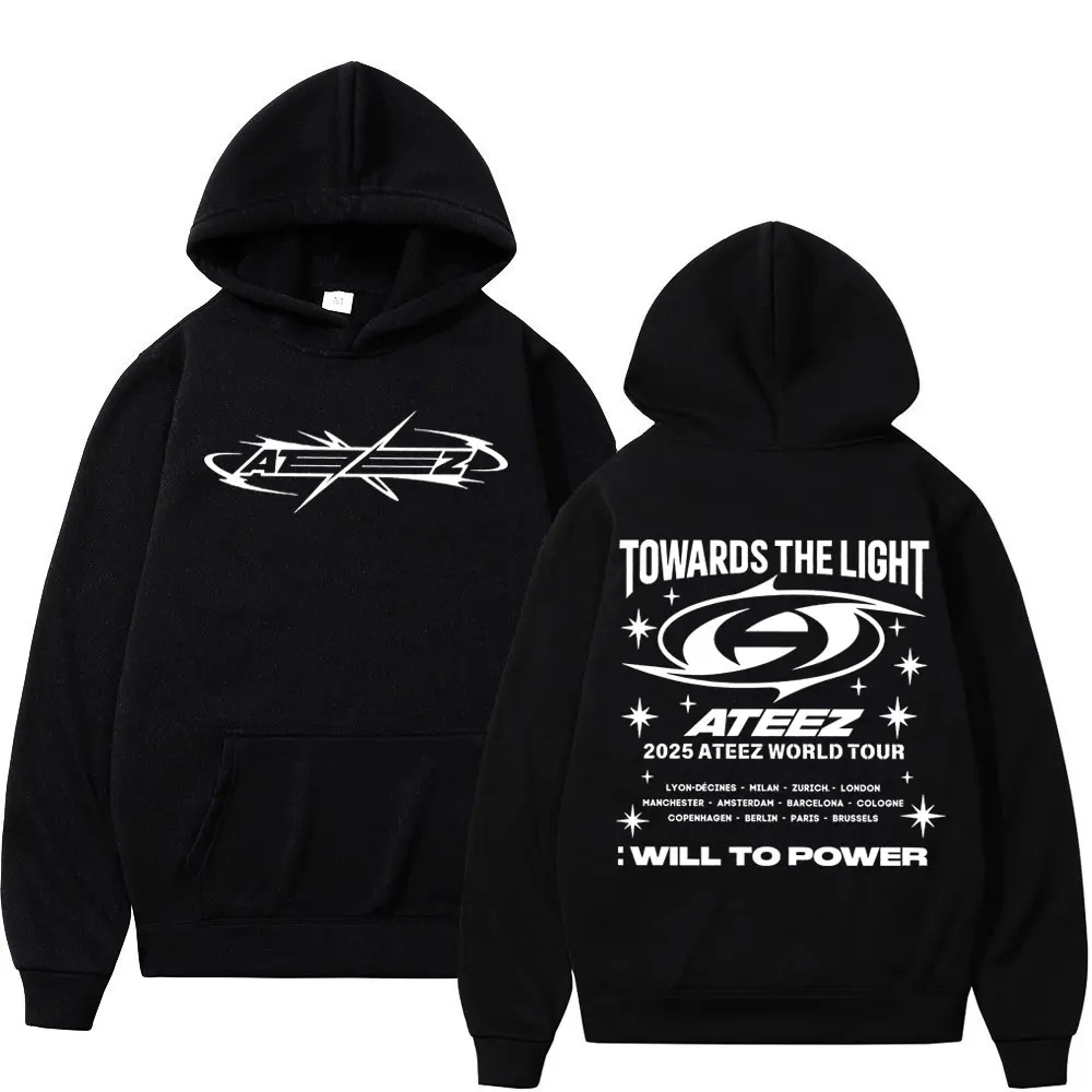 Kpop Ateez World Tour 2025 Double Sided Graphic Hoodie Fashion Hip Hop Hooded Sweatshirts Men Women Casual Oversized Pullovers
Kpop Ateez World Tour 2025 Double Sided Graphic Hoodie Fashion Hip Hop Hooded Sweatshirts Men Women Casual Oversized Pullovers