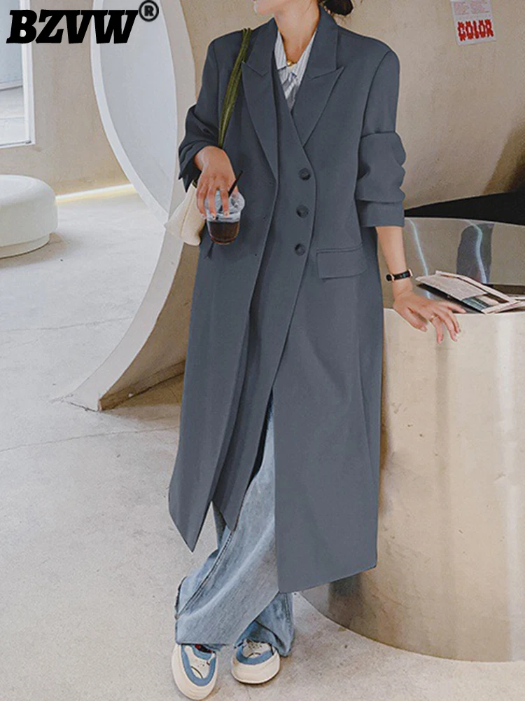 BZVW Temperament Notched Blazer Trench Coat Women Loose Long Sleeve Patchwork Designer Windbreaker Female 2023 New Tide 25X0525
BZVW Temperament Notched Blazer Trench Coat Women Loose Long Sleeve Patchwork Designer Windbreaker Female 2023 New Tide 25X0525