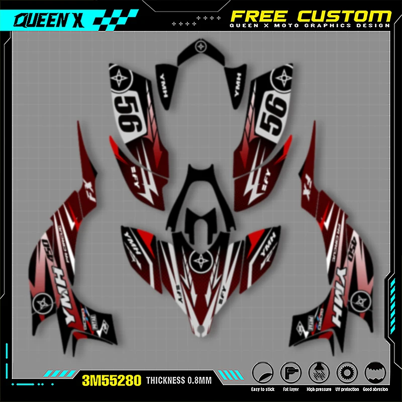 Queen X MOTOR For YAMAHA YFZ450R ATV 2004 2005 2006 2007 2008 Custom Motorcycle Graphics Background Decal Stickers Kits
Queen X MOTOR For YAMAHA YFZ450R ATV 2004 2005 2006 2007 2008 Custom Motorcycle Graphics Background Decal Stickers Kits