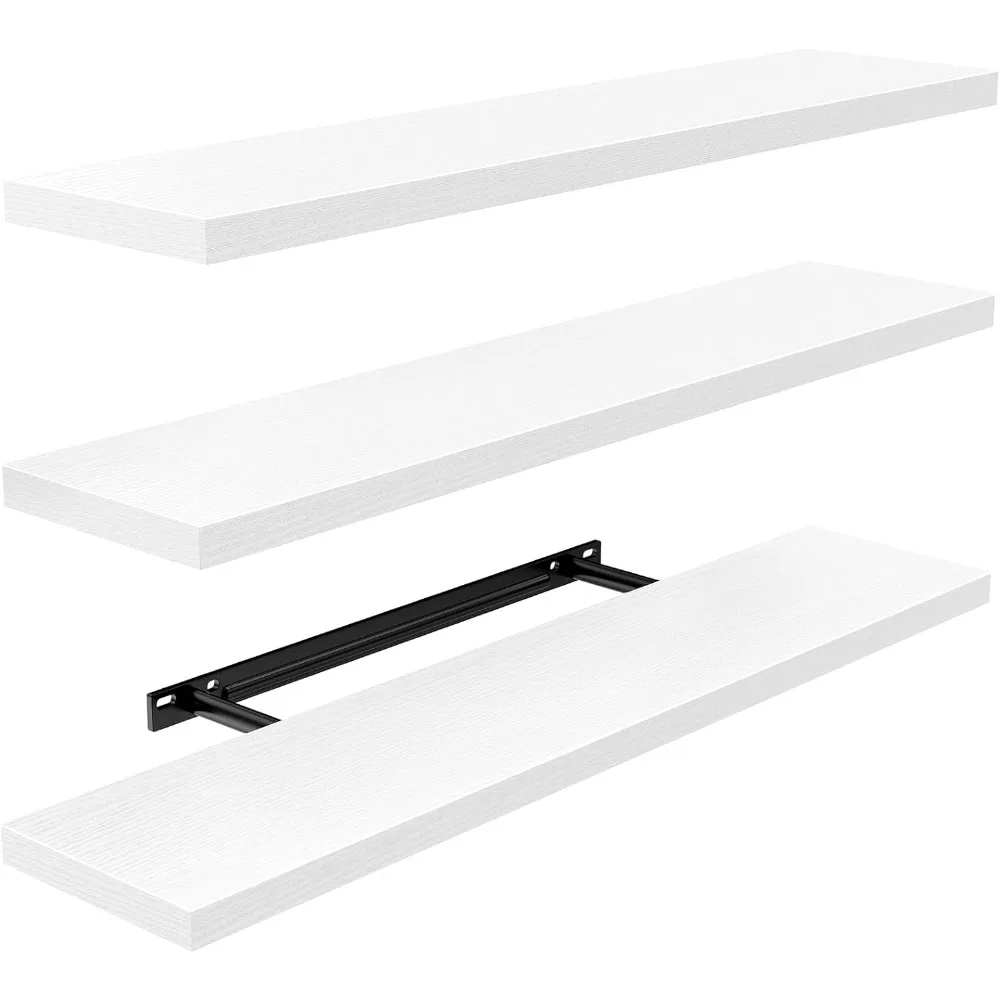 23.6" L Floating Shelves, Wall Shelves Set of 3 for Bathroom/Living Room/Bedroom/Kitchen, White Floating
23.6" L Floating Shelves, Wall Shelves Set of 3 for Bathroom/Living Room/Bedroom/Kitchen, White Floating
