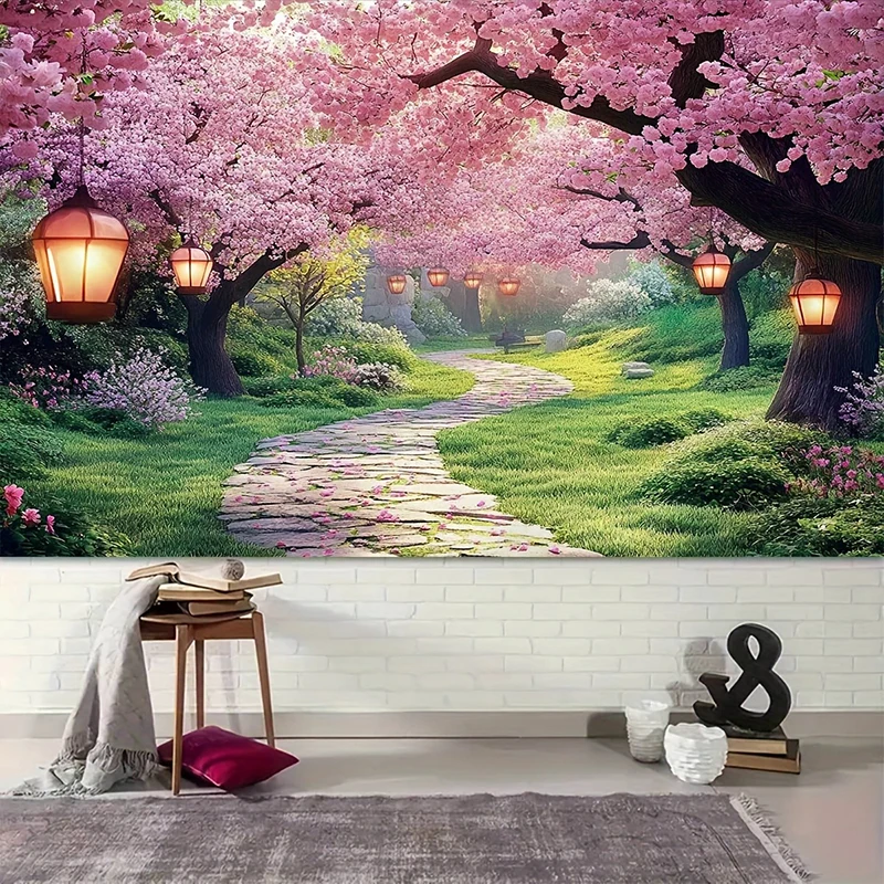 Enchanting Cherry Blossom Path Tapestry, Magical Garden Wall Hanging Decor, Romantic Floral Home Aesthetic Gift
Enchanting Cherry Blossom Path Tapestry, Magical Garden Wall Hanging Decor, Romantic Floral Home Aesthetic Gift
