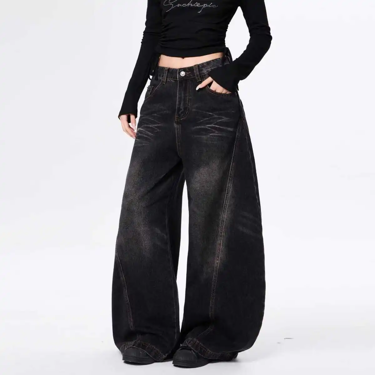 2025 Vintage Women Navy Blue Jeans High Waist NEW Fashion Streetwear Wide Leg Jean Female Denim Trouser Straight Baggy Pants
2025 Vintage Women Navy Blue Jeans High Waist NEW Fashion Streetwear Wide Leg Jean Female Denim Trouser Straight Baggy Pants