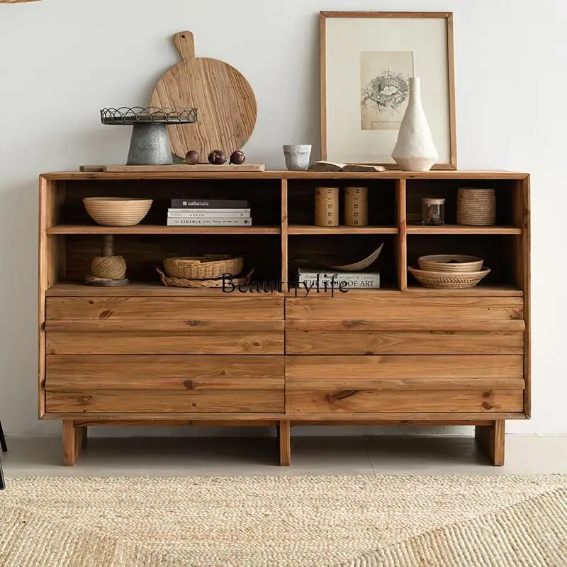 Pine Wood Sideboard Cabinet All Solid Wood Storage Open Grid Living Room Wall-Mounted Drawer Storage Cabinet
Pine Wood Sideboard Cabinet All Solid Wood Storage Open Grid Living Room Wall-Mounted Drawer Storage Cabinet