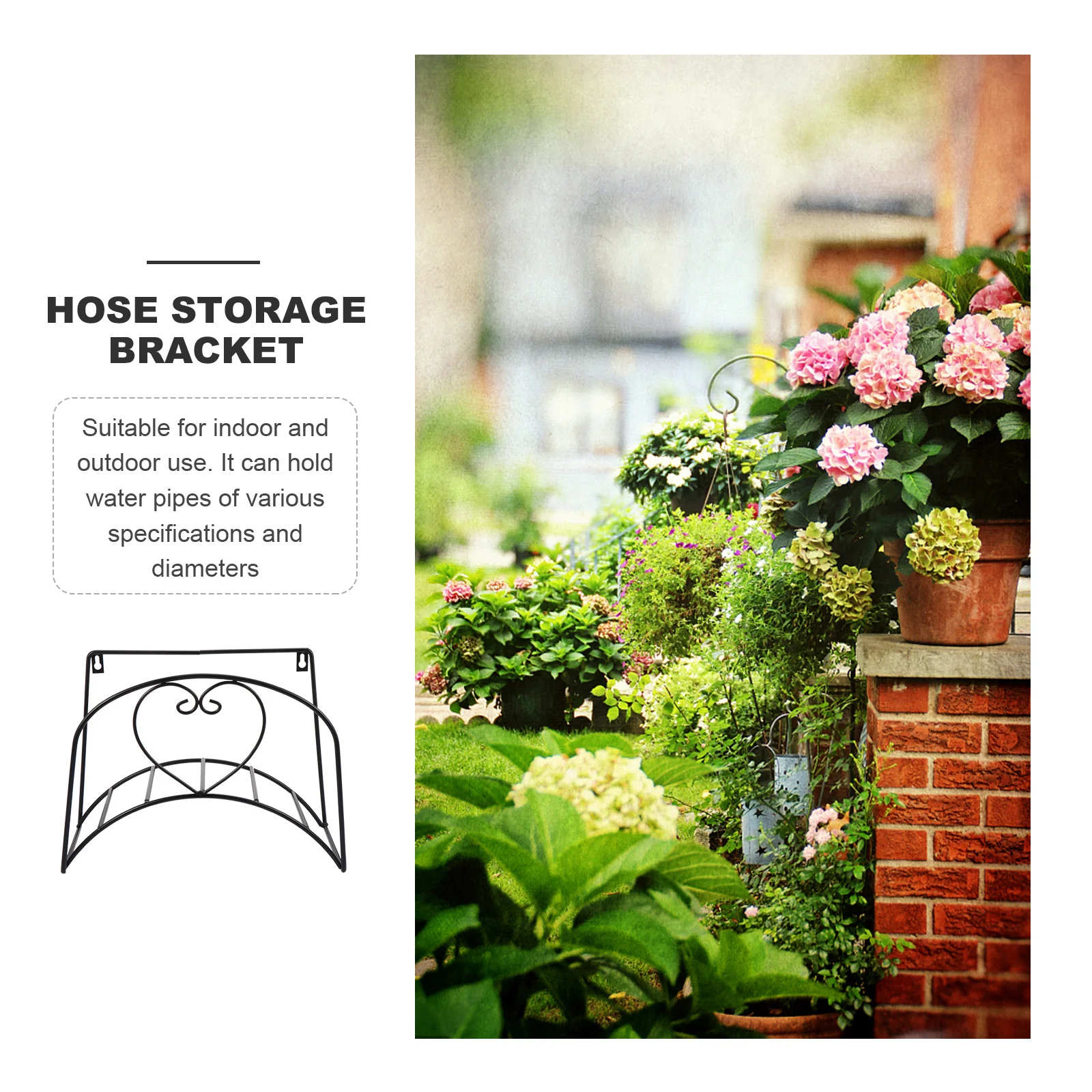 Soft Storage Rack Black Iron Wall Mount Shelf For Garden Hose Holder Outdoor Pipe Organizer Decorative Hose Hanger
Soft Storage Rack Black Iron Wall Mount Shelf For Garden Hose Holder Outdoor Pipe Organizer Decorative Hose Hanger