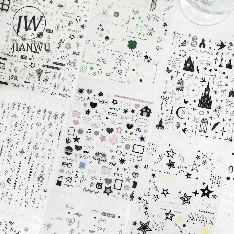 JIANWU Vintage Star Light Bubble Landscape Material Collage Scrapbooking PET Sticker Book Creative DIY Journal Stationery
JIANWU Vintage Star Light Bubble Landscape Material Collage Scrapbooking PET Sticker Book Creative DIY Journal Stationery