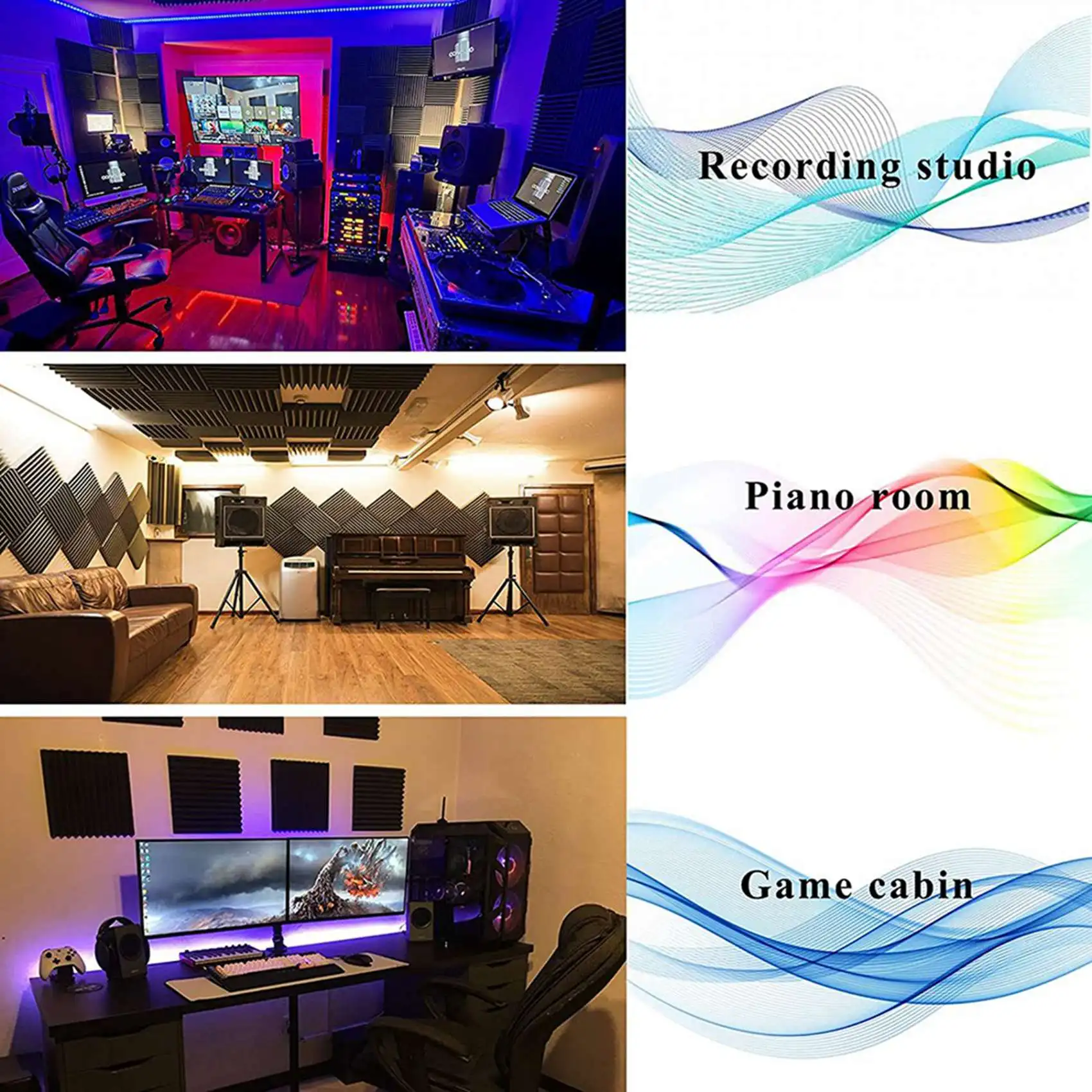 A74K-24 Pieces Acoustic Foam Panel Self-Adhesive,Acoustic Foam Panel,Sound Insulation Pad,Reduce Noise,For Studio Home Office
A74K-24 Pieces Acoustic Foam Panel Self-Adhesive,Acoustic Foam Panel,Sound Insulation Pad,Reduce Noise,For Studio Home Office