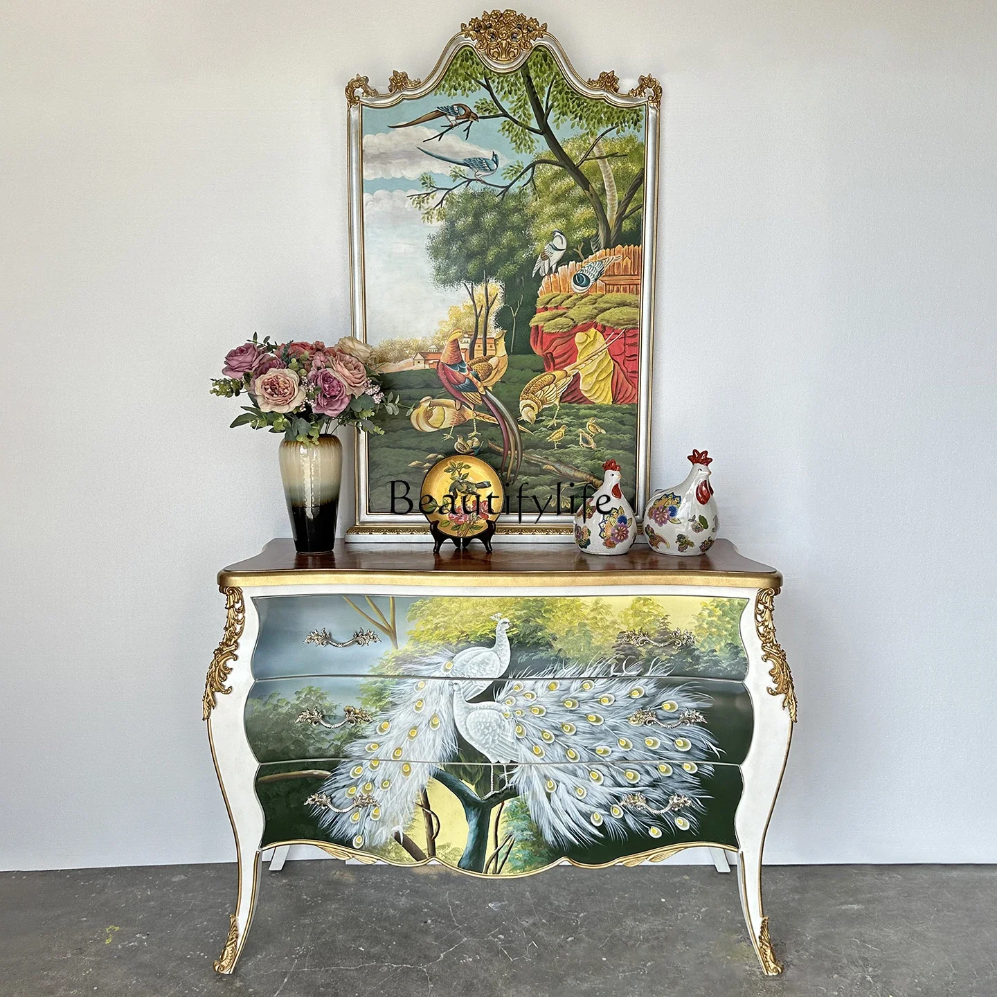 yj39 French Style Three-Drawer Cabinet Living Room Entryway Cabinet American Retro Painted Storage Drawer Cabinet
yj39 French Style Three-Drawer Cabinet Living Room Entryway Cabinet American Retro Painted Storage Drawer Cabinet
