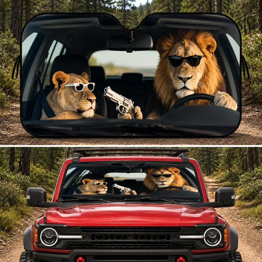 Funny Animal Driving Sun Visor Aluminum Foil Windshield Sunshade with Reflective UV Block Heat Insulation Foldable Universal Fit
Funny Animal Driving Sun Visor Aluminum Foil Windshield Sunshade with Reflective UV Block Heat Insulation Foldable Universal Fit