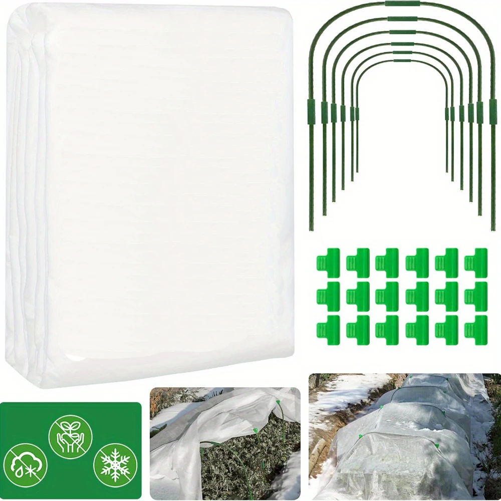 Plant Covers Freeze Protection Kit 10x30 ft Plant Blanket Frost Cloths for Outdoor Plants Garden Row Covers
Plant Covers Freeze Protection Kit 10x30 ft Plant Blanket Frost Cloths for Outdoor Plants Garden Row Covers