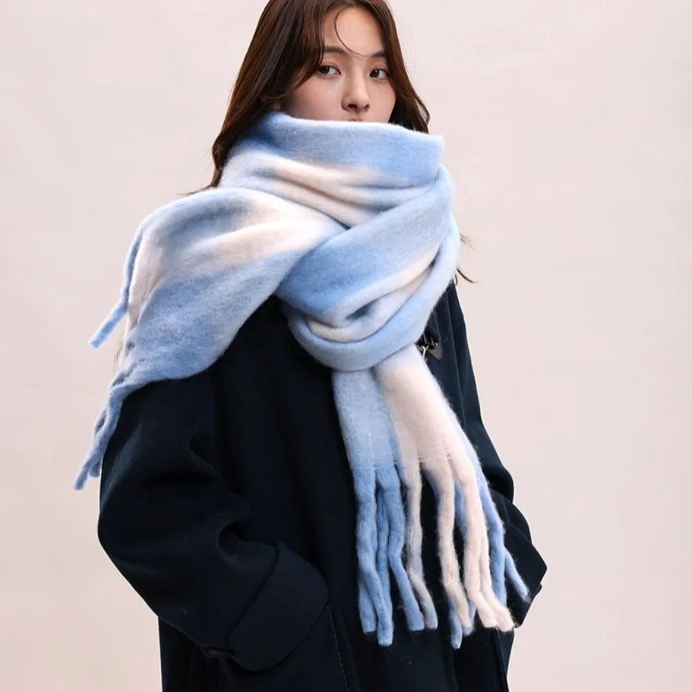 Neck Wrap Mohair Plaid Wool Scarf Tassel Plush Winter Cashmere Scarves Korean Style Thicken Long Shawl Girl
Neck Wrap Mohair Plaid Wool Scarf Tassel Plush Winter Cashmere Scarves Korean Style Thicken Long Shawl Girl