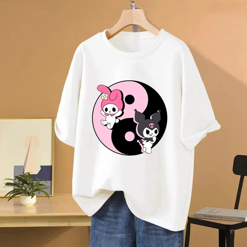 Женская футболка Kuromi and Melody с героями мультфильмов аниме, летние женские футболки с короткими рукавами из 100% хлопка, топы, модная одежда для пар 2024, модная одежда
Женская футболка Kuromi and Melody с героями мультфильмов аниме, летние женские футболки с короткими рукавами из 100% хлопка, топы, модная одежда для пар 2024, модная одежда