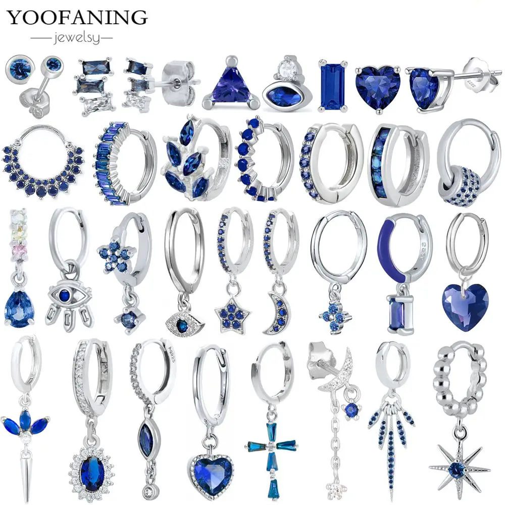 925 Sterling Silver Ear Needle Hot Selling Exquisite Round Earrings Silver Blue Zircon Series Fashionable Women's Jewelry Gift
925 Sterling Silver Ear Needle Hot Selling Exquisite Round Earrings Silver Blue Zircon Series Fashionable Women's Jewelry Gift