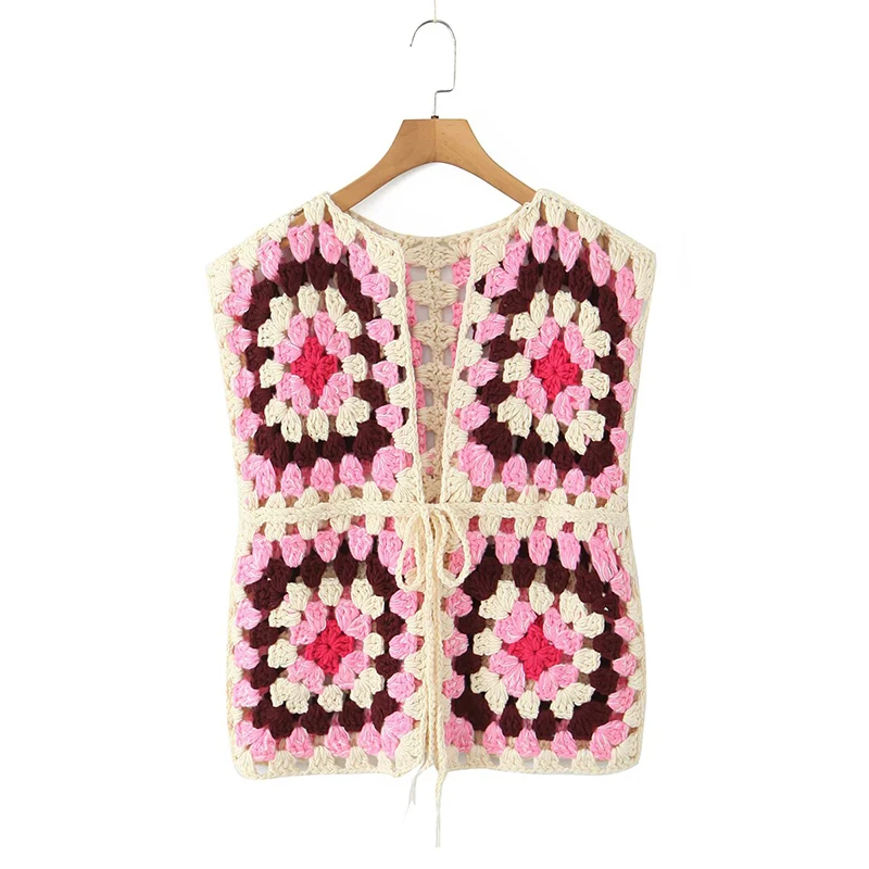 Autumn Women Front Button O Neck Handmade Crochet Vest Flower Plaid Sleeveless Boho Sweater Outerwear
Autumn Women Front Button O Neck Handmade Crochet Vest Flower Plaid Sleeveless Boho Sweater Outerwear