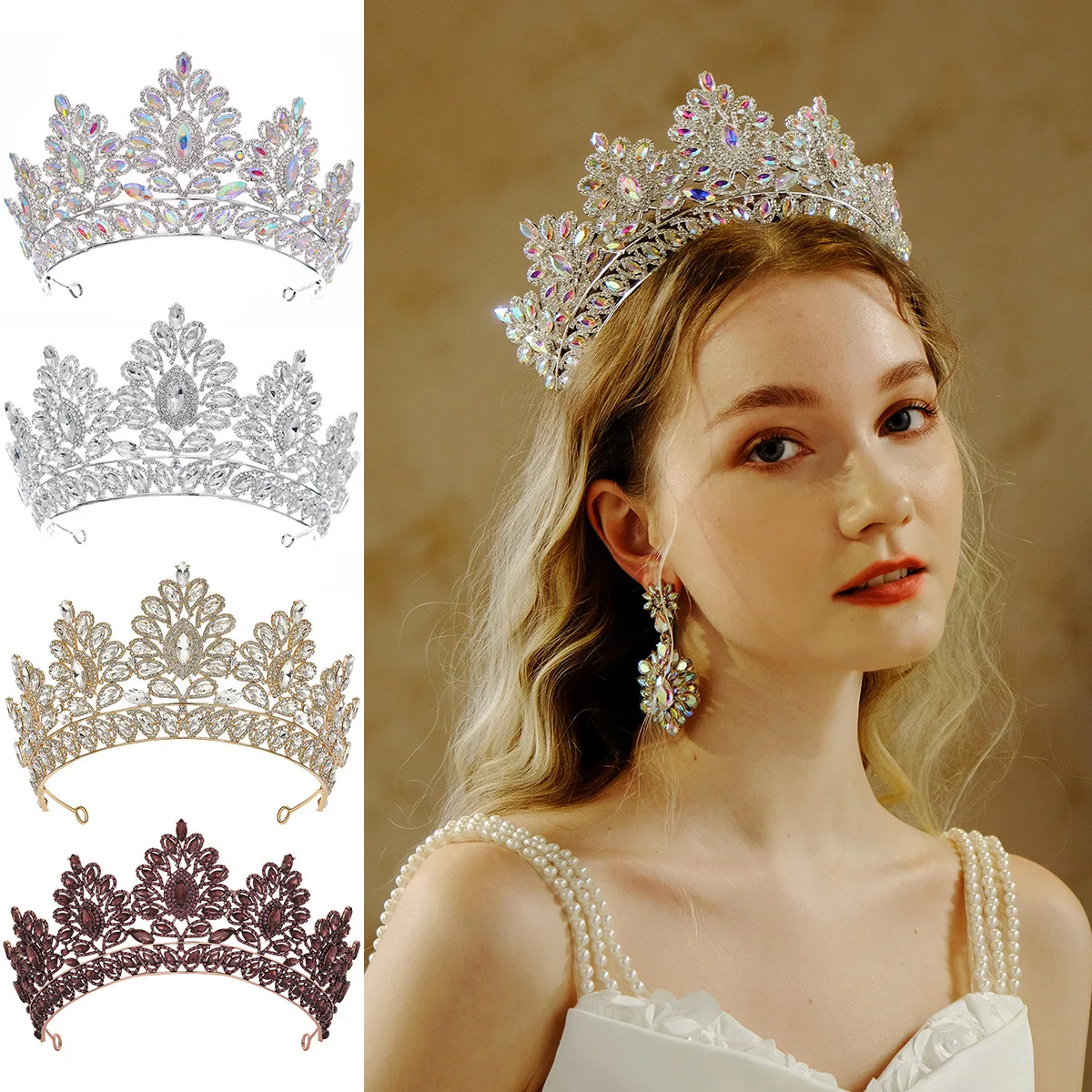 Tiara Half Circle Rhinestone Alloy Crown Prom Party Bridal Luxury Headpiece One Size
Tiara Half Circle Rhinestone Alloy Crown Prom Party Bridal Luxury Headpiece One Size