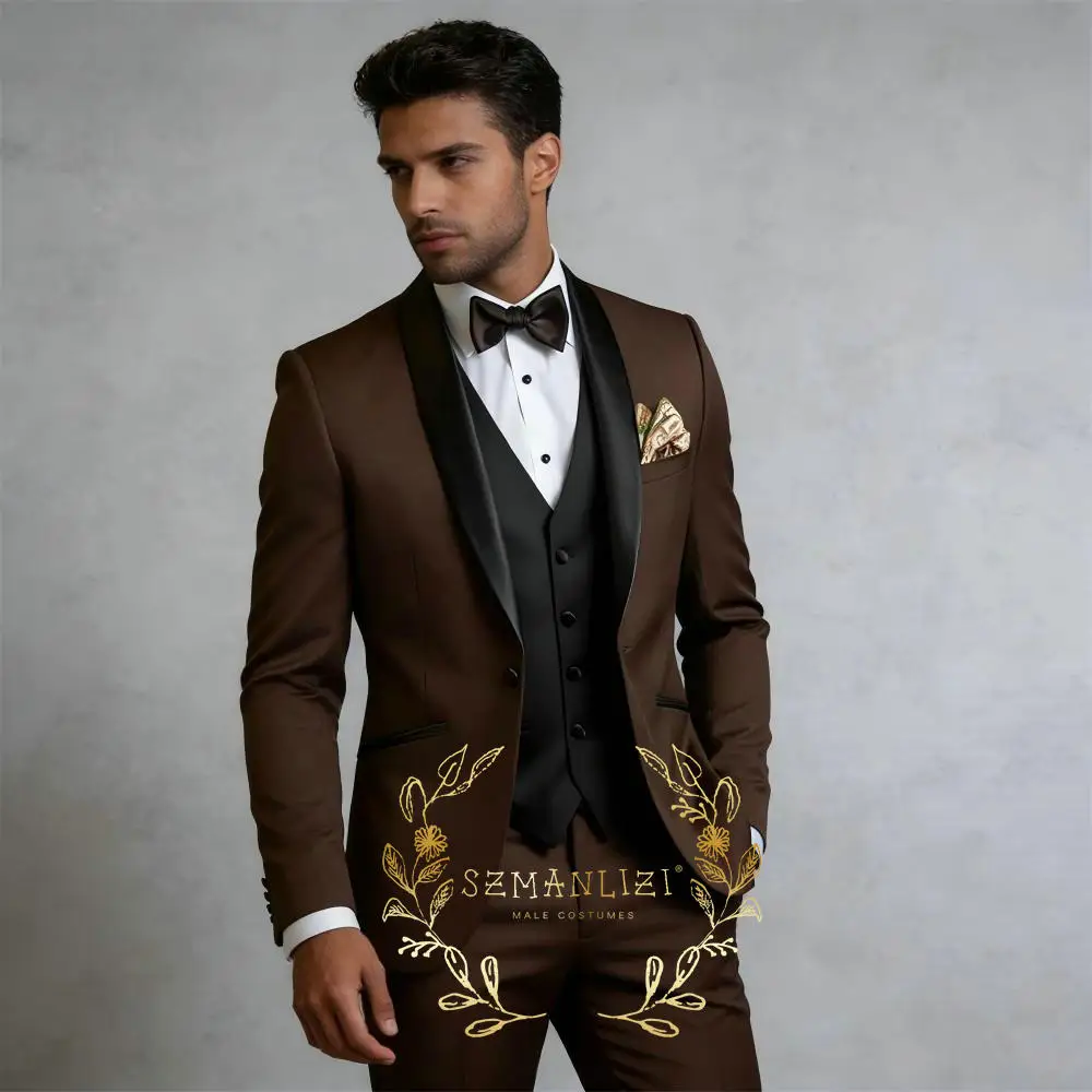 Коричневый мужской костюм-тройка, приталенный, с лацканами-шаль, для официальных мероприятий, свадеб, жениха, женихов, нарядный, для вечеринок, смокинг, трахес де омбре
Коричневый мужской костюм-тройка, приталенный, с лацканами-шаль, для официальных мероприятий, свадеб, жениха, женихов, нарядный, для вечеринок, смокинг, трахес де омбре